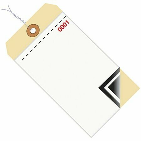 BSC PREFERRED 6 1/4 x 3 1/8'' - 0000-0499 Inventory Tags 3 Part Blank w/Carbon #8 - Pre-Wired, 500PK S-5977PW